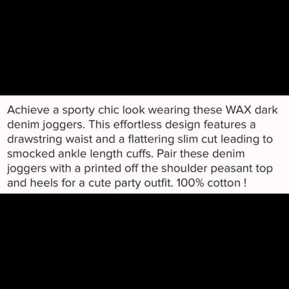 Wax Jeans Denim Joggers - Picture 4 of 4